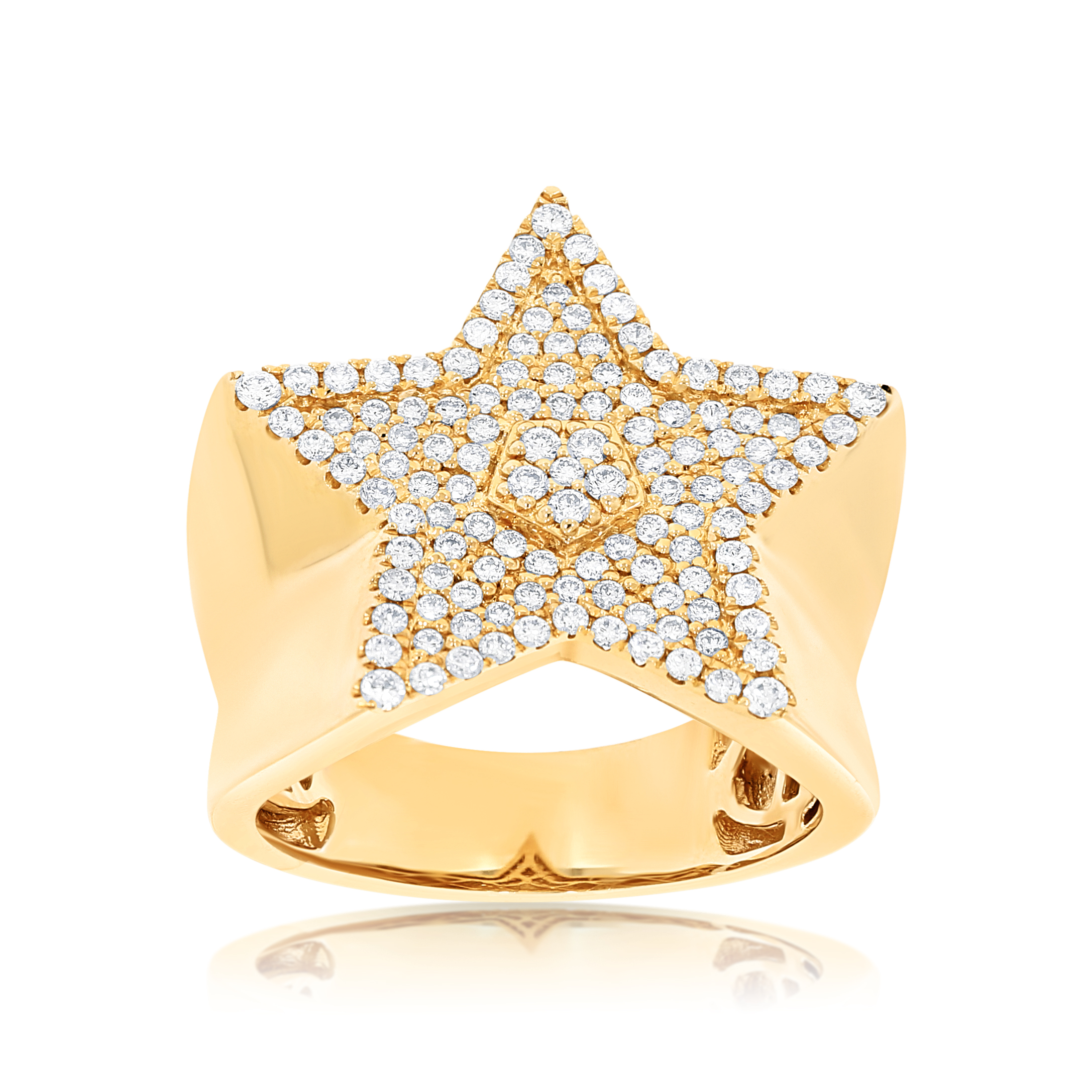 Diamond Star Ring 1.00 ct. 14k Gold